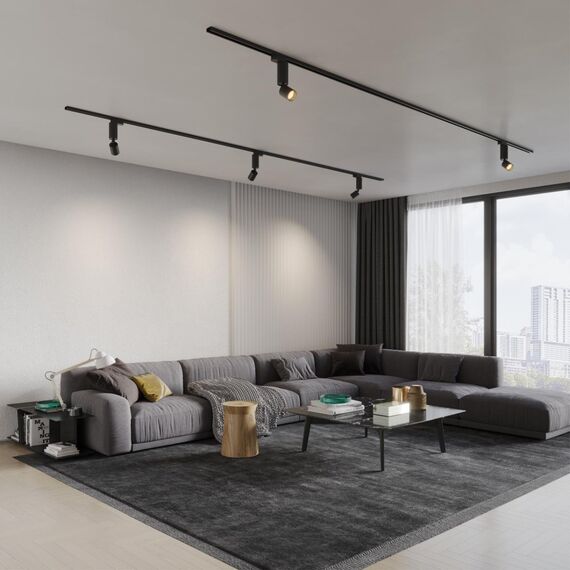 359321 PORT NT24 210 черный Светильник трековый однофазный трехжильный IP20 LED 10W 85-265V 3000K 1100Лм TUBO, изображение 3