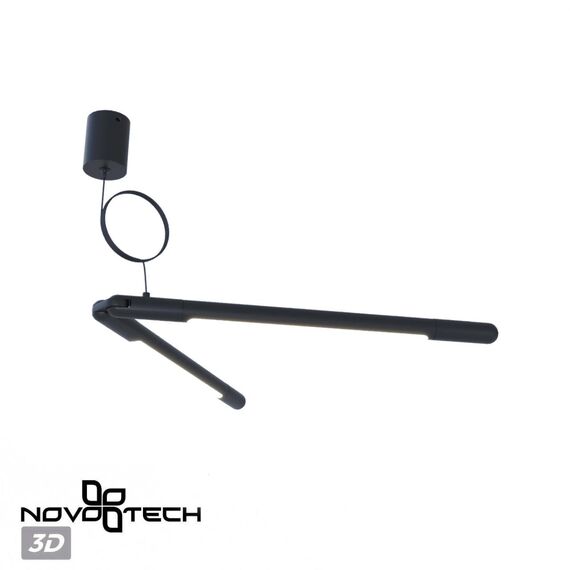 359387 KONST NT24 041 черный База накладная для ввода питания с гибким угловым соединителем «L» и проводом-подвесом (длина провода – 2м) IP20 48V GLAT, изображение 3