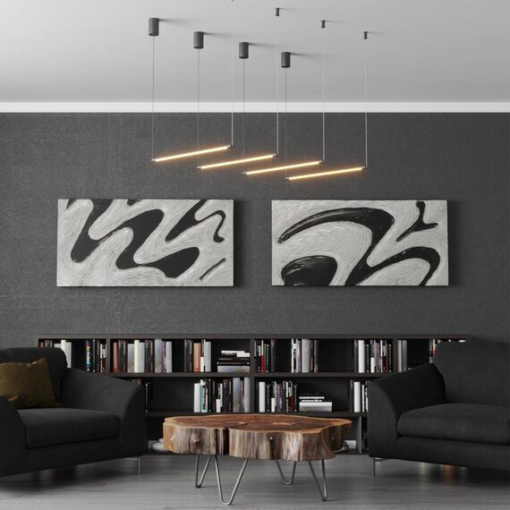 359345 KONST NT24 048 черный Светильник линейный светодиодный IP20 LED 12W 170-265V 3000K 944Лм VITZ, изображение 3