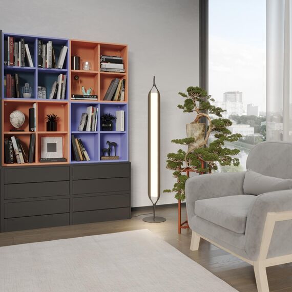 359543 LEDO NT25 000 черный Торшер диммир. со сменой цвет. темпер. (управление- сенсор) IP20 LED 32W 100-240V 2700К\4000К\6000К ALA, изображение 3