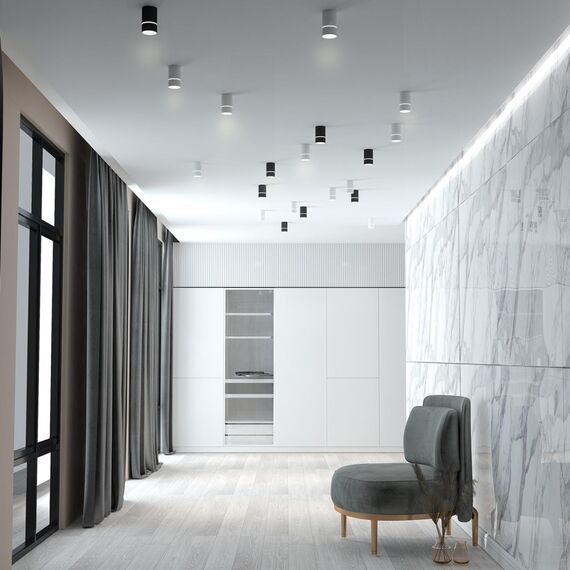 370731 OVER NT21 424 черный Светильник накладной IP20 GU10 9W 235V ELINA, изображение 3