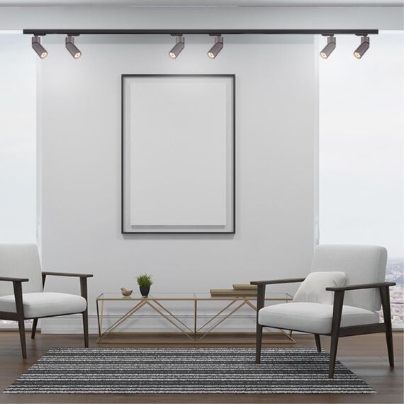 370589 PORT NT19 247 серебристый черный Светильник трековый однофазный трехжильный IP20 GU10 50W 220-240V ELITE, изображение 3