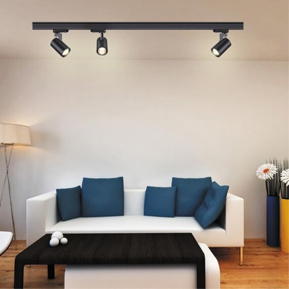 370649 PORT NT19 273 черный Светильник трёхфазный трековый IP20 GU10 50W 220V GUSTO, изображение 3