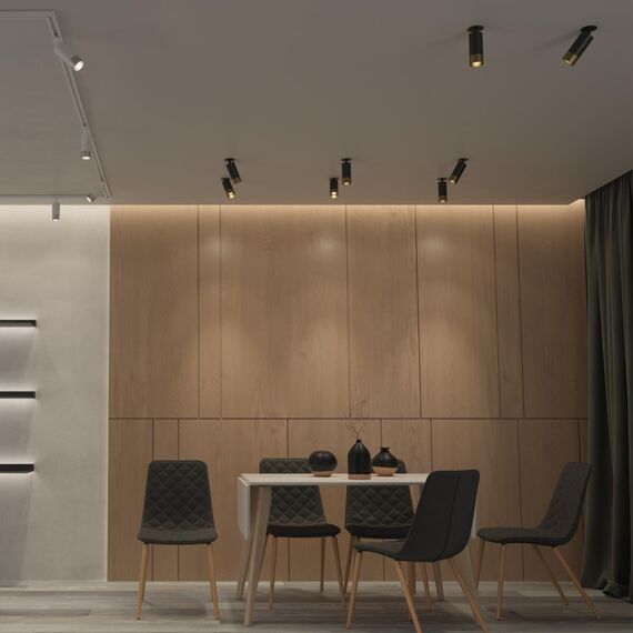 370875 SPOT NT22 506 черный/золото Светильник встраиваемый IP20 GU10 9W 220V SLIM, изображение 3