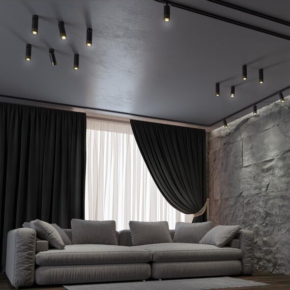 370871 OVER NT22 417 черный/золото Светильник накладной IP20 GU10 9W 220V SLIM, изображение 3