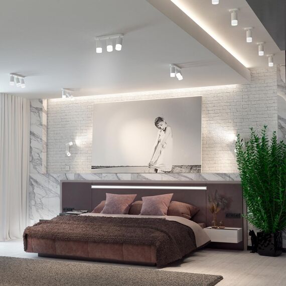 370736 OVER NT21 420 белый Светильник накладной IP20 GU10 9W 235V FLAX, изображение 3