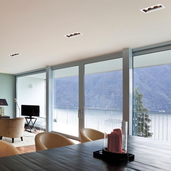 370714 SPOT NT20 482 белый/черный Светильник встраиваемый карданный IP20 GU10 3*50W 220V GESSO, изображение 3