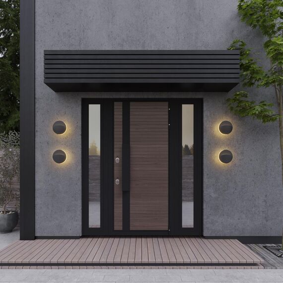 359533 STREET NT25 000 черный Светильник ландшафтный настенный IP54 LED 10W 100-240V 3000К HALO, изображение 3