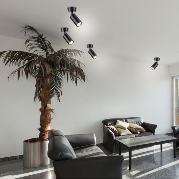 370417 OVER NT19 428 черный Накладной светильник IP20 GU10 50W 220V PIPE, изображение 3