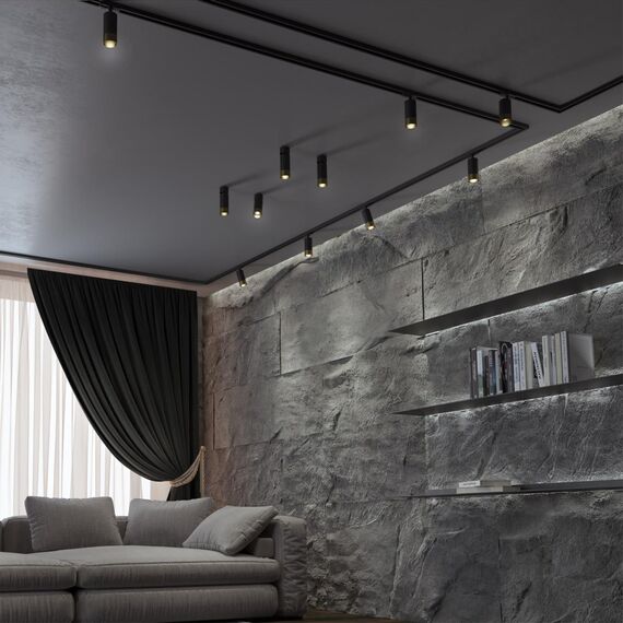 370863 PORT NT22 202 черный/золото Светильник трековый однофазный двухжильный IP20 GU10 9W 220V SLIM, изображение 3