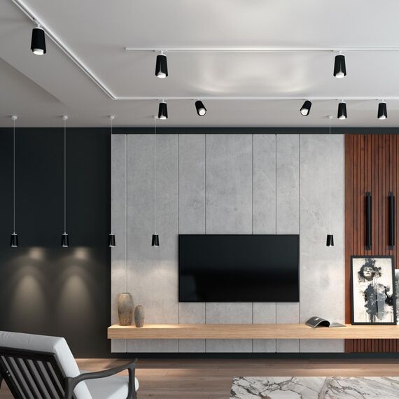 370836 PORT NT22 243 черный Светильник трековый однофазный трехжильный IP20 GU10 9W 220V TULIP, изображение 3