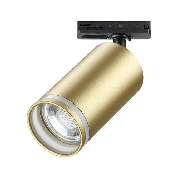 370878 PORT NT22 203 матовое золото Светильник трековый однофазный двухжильный IP20 GU10 9W 220V ULAR, изображение 4