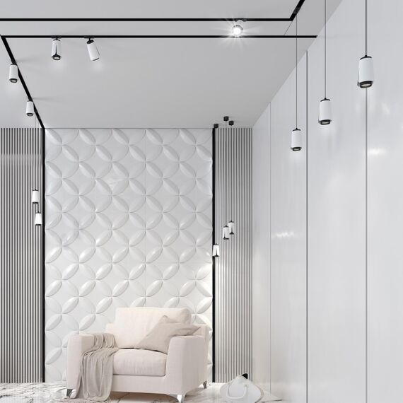 370837 PORT NT22 127 белый Светильник трековый однофазный трехжильный IP20 GU10 9W 220V TULIP, изображение 3