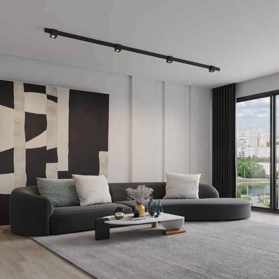 359519 SHINO NT24 130 черный Трековый низковольт. св-к диммир. со сменой цв.температуры, пульт ДУ/Tuya Smart Life IP20 LED 10W 48V 3000-6000K FLUM, изображение 3