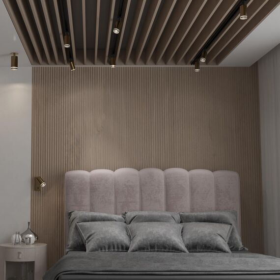 370878 PORT NT22 203 матовое золото Светильник трековый однофазный двухжильный IP20 GU10 9W 220V ULAR, изображение 3