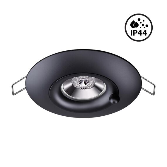 370792 SPOT NT21 530 черный Светильник встраиваемый влагозащищенный IP44 GU10 50W 220V WATER