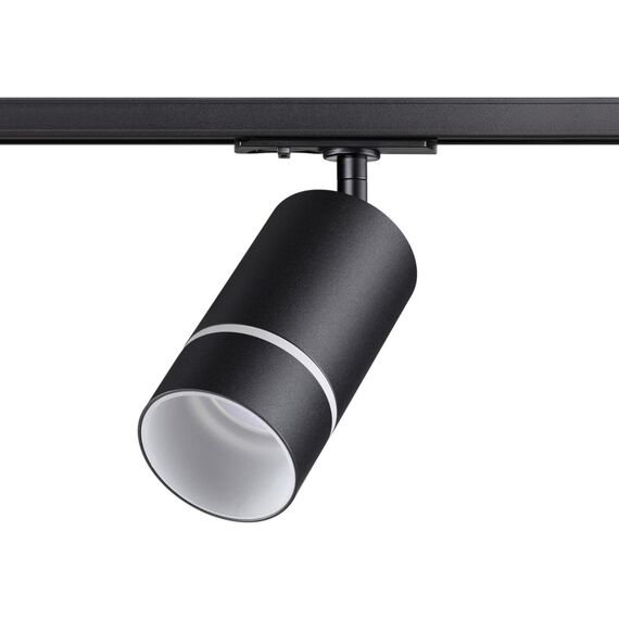 370777 PORT NT21 250 черный Светильник трековый однофазный трехжильный IP20 GU10 9W 235V ELINA