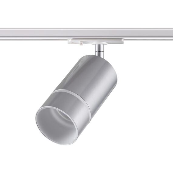 370779 PORT NT21 250 серебро Светильник трековый однофазный трехжильный IP20 GU10 9W 235V ELINA