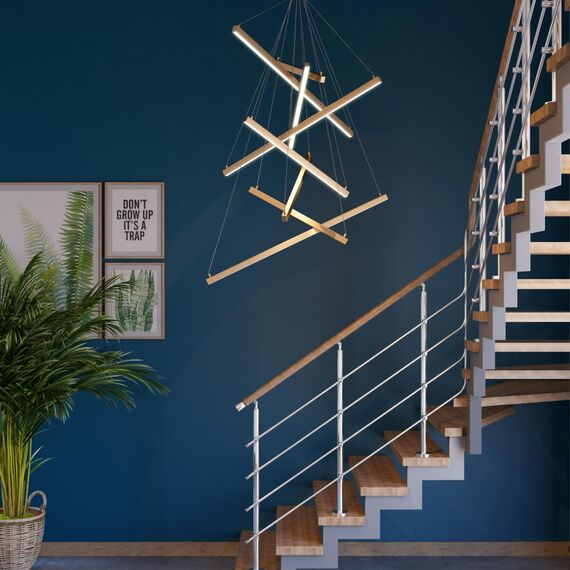 3860/96L L-VISION ODL19 325 золото Подвесной светильник LED 96W 5190Лм 3000К 220V COMETA, изображение 3