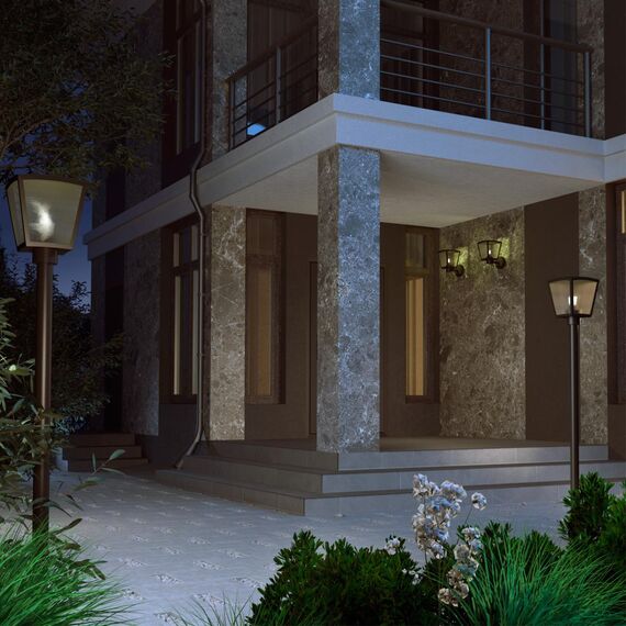 370943 STREET NT23 350 темно-серый Светильник ландшафтный IP54 E27 18W 220-240V PARK, изображение 3