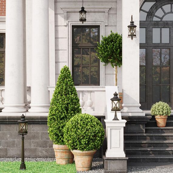 4045/3F NATURE ODL18 751 черный/золотая патина Уличный светильник, 124см IP44 E14 3*60W 220V SATION, изображение 3