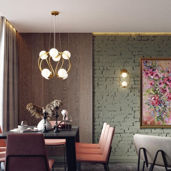 4808/2W MODERN ODL21 435 золотой/белый Бра G9 2*40W SLOTA, изображение 3