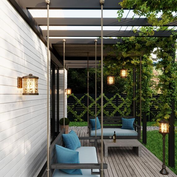 2286/1 NATURE ODL12 659 патина коричневый Уличный светильник-подвес IP44 E27 100W 220V LAGRA, изображение 3