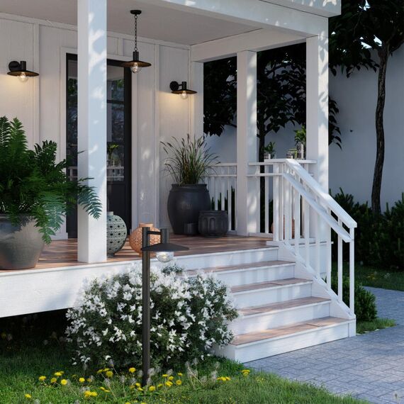 4833/1 NATURE ODL21 741 черный/стекло Ландшафтный светильник-подвес E27 1*40W IP44 FURCADIA, изображение 3