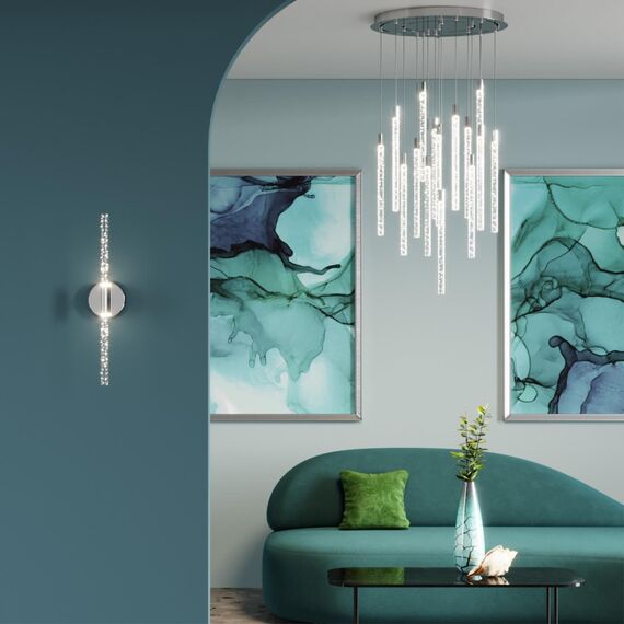 4370/10WL HIGHTECH ODL23 267 хром полированный/акрил с пузырьками Настенный св-к IP20 LED 8W 315Лм 3000K SPARKY, изображение 3