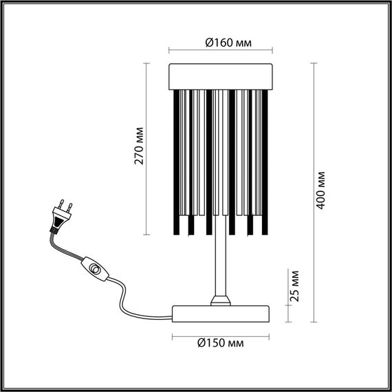 4788/2T HALL ODL21 663 золото/металл/стекло Наст.лампа E14 2*40W YORK, изображение 2