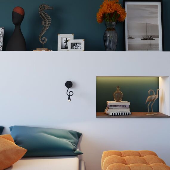 4254/3WL HIGHTECH ODL21 407 черн/металл Настен.светильник выкл на базе IP20 LED 3W 263Лм 3000K ODDS, изображение 3