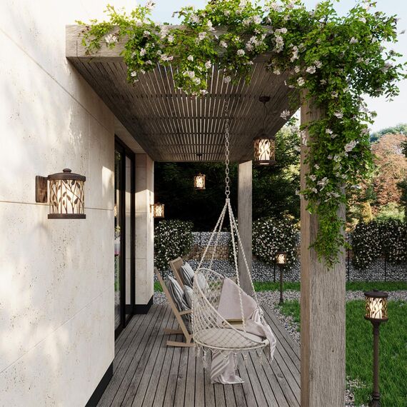 2287/1 NATURE ODL12 659 патина коричневый Уличный светильник-подвес IP44 E27 100W 220V LAGRA, изображение 3