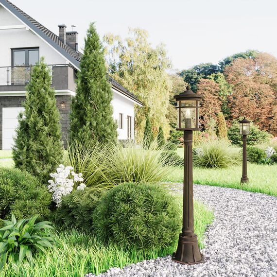 4044/1F NATURE ODL18 753 коричневый/патина Уличный светильник, 103см IP44 E27 60W 220V VIRTA, изображение 3