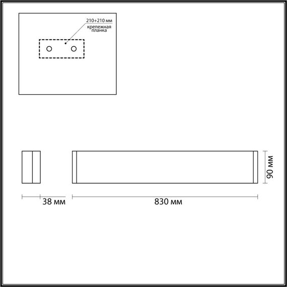 4294/30WL HIGHTECH ODL22 361 черный/металл Настенный светильник IP20 LED 30W 2656Лм 3000K FRAMANT, изображение 2