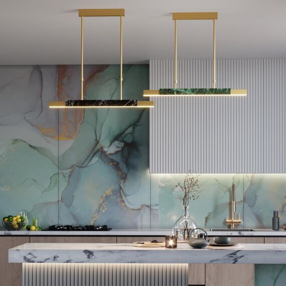 4361/25L MIDCENT ODL24 129 черный мрамор/антич. бронза/металл/акрил Подвесной светильник IP20 LED 25W 3000K 220V MARMI, изображение 3