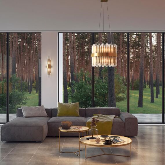 4786/2W HALL ODL21 670 золото/металл/стекло Бра E14 2*40W VIKETA, изображение 3