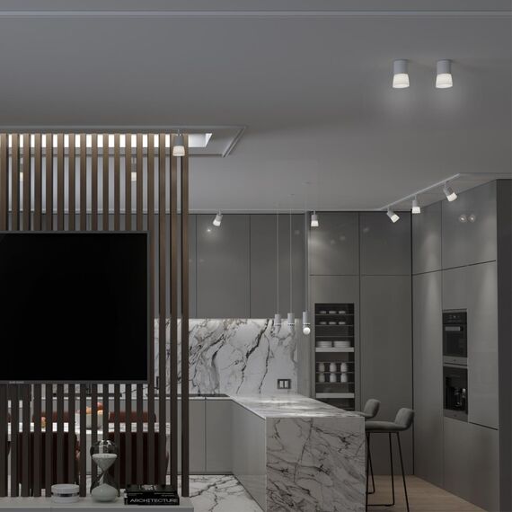 370901 OVER NT22 251 белый Светильник накладной IP20 GU10 9W 220V ELINA, изображение 3