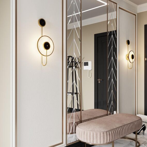 4312/5WL MIDCENT ODL22 351 светлый/черный мрамор/черный металл Настенный светильник IP20 LED 10W 525Лм 3000K NAXOS, изображение 3