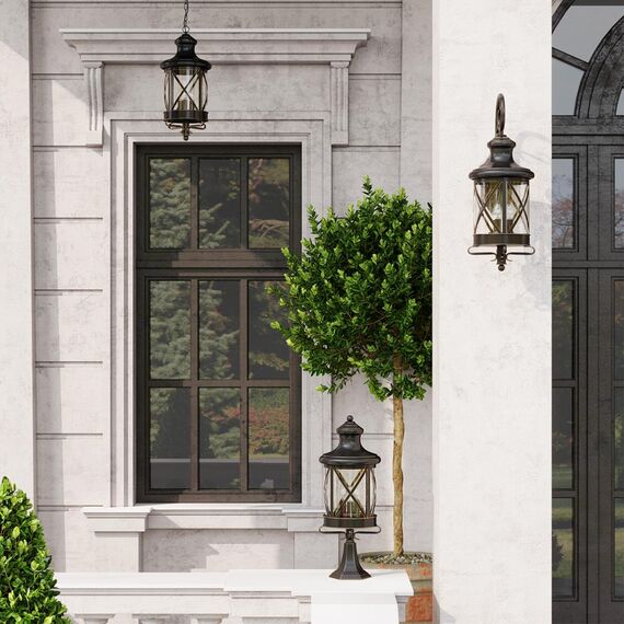 4045/3W NATURE ODL18 751 черный/зол.патина Уличный настенный светильник IP44 E14 3*60W 220V SATION, изображение 3