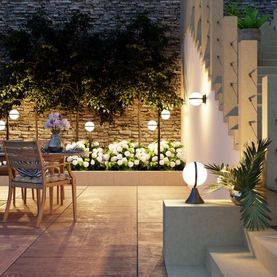 4832/1F NATURE ODL21 739 черный/акрил Ландшафтный светильник E27 1*10W IP44 LOMEO, изображение 3