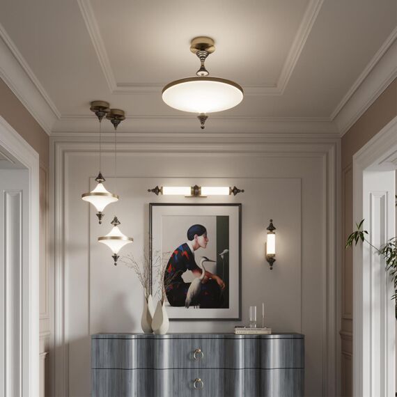 5404/43CL L-VISION ODL_EX25 97 бронзов.брашированн./черный/стекло/керамика Люстра потолочная LED 43W 3000K ULA, изображение 3