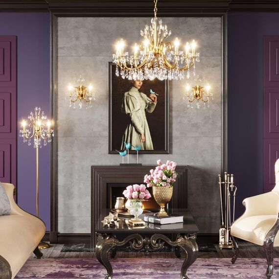 4977/2W HALL ODL23 649 золотой/хрусталь Бра E14 2*40W VERSIA, изображение 3