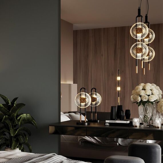 5407/12TL MODERN ODL_EX24 135 черный/золотой/металл/стекло Настольная лампа LED 12W 3000K 1005Лм MAGNET, изображение 3