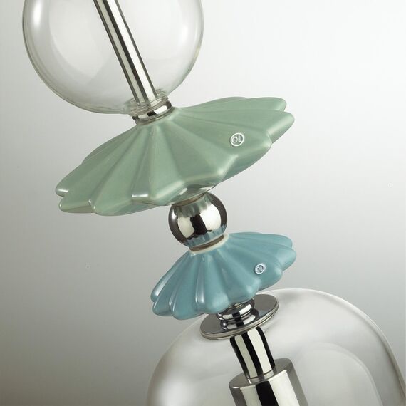 4893/1 CLASSIC ODL_EX22 197 хром/раноцветн./керамика/стекло Подвес E14 1*40W 4893/1 BIZET, изображение 2