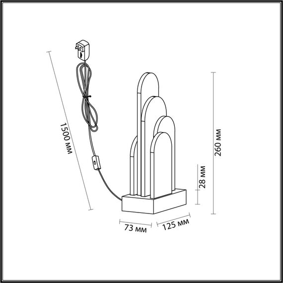 5437/12TL HIGHTECH ODL_EX25 101 бронзовый брашинг/металл/смола под алебастр/акрил Настольная лампа LED 12W 3000K 1402Лм FOROS, изображение 2