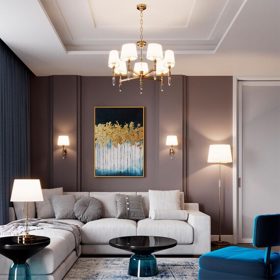 4894/7 MODERN ODL_EX22 207 бронзовый/белый/ткань Люстра E14 7*40W LONDON, изображение 3