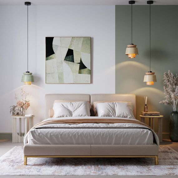 4992/1A PENDANT ODL23 521 зеленый/золотой/металл/экокожа Подвес E27 60W KRESSA, изображение 3