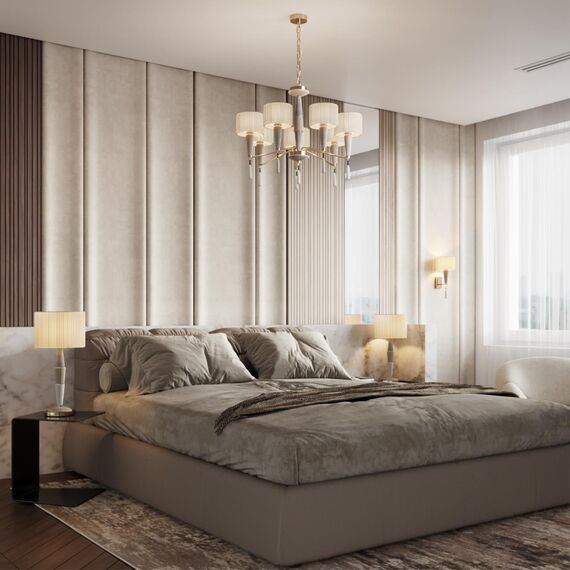 5403/1W CLASSIC ODL_EX23 171 бронзовый/светло-коричневый/кремовый металл/керамика/ткань Бра E14 1*40W LATTE, изображение 3