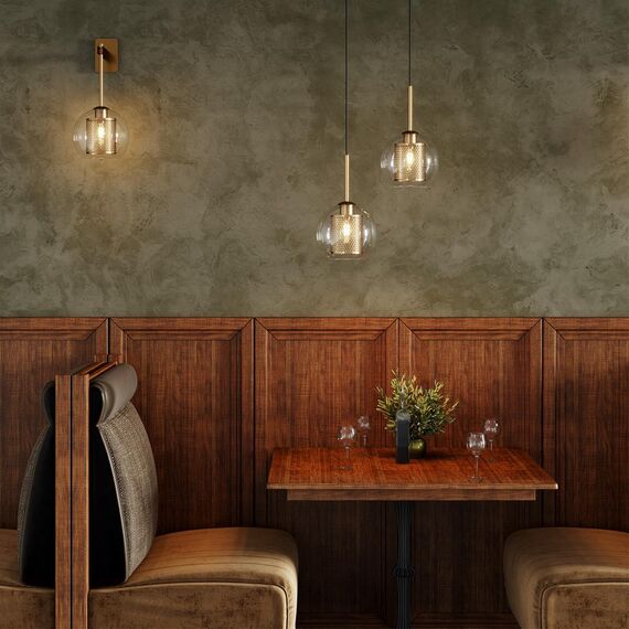 4939/1W PENDANT ODL22 291 античн.бронза/металл/прозрачный/стекло Бра E27 1*40W CLOCKY, изображение 3