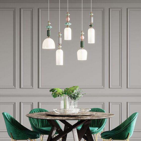 4861/1A CLASSIC ODL_EX21 201 золото/разноцветн./керамика/стекло Подвес E14 1*40W CANDY, изображение 3